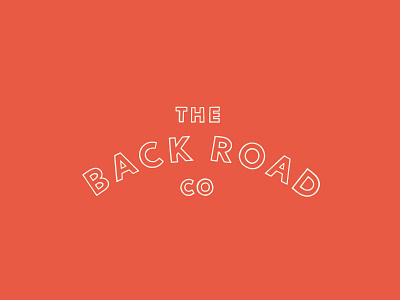 The Back Road Co Logo adventure agency apparel branding graphic design hand lettered logo logo design outline studio typography vintage