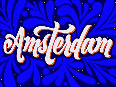 Amsterdam Lettering 3d letters amsterdam design floral design holland illustration ipad pro lettering lettering artist logo modern lettering procreate travel lettering typography