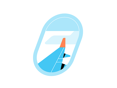 favorite place adventure airplane blue character color contrast design flight illo illustration plane travel