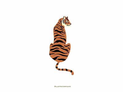 Tiger abstract adobe illustrator character design design flat illustration tiger tiger illustration vector vector illustration web