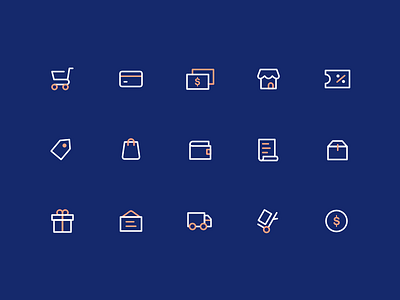 Ecommerce Icon app design icon illustration line logo training ui ux