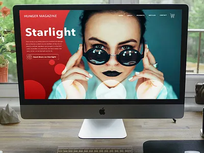 Hunger Magazine design mockup ui uideisgn web design