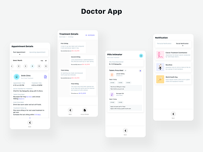 Doctor App app card view color concept design doctor icon interface ios iphone minimal mobile typography ui vector