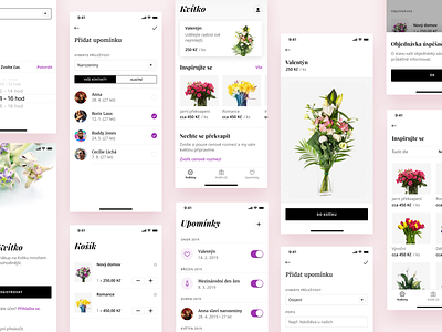 Flower Delivery App app bloom bouquet eshop flower ios light mobile ui ux