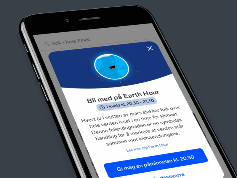 Earth Hour Invitation animation app earth earth day hour illustration modal popup