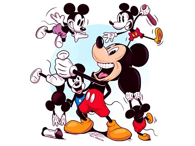 Mickey vs... adobeillustrator cartoon cintiq disney disneyland graphic illustration illustrator mickeymouse vector