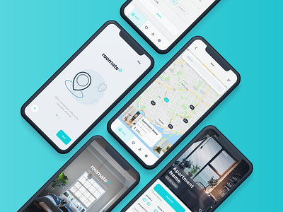 Roomate UI Kit app booking booking app hotel hotel app light mobile sketch ui