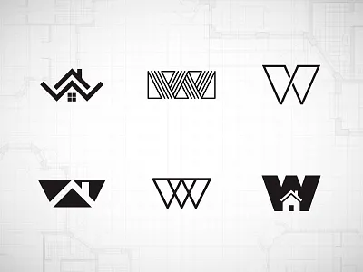 Initial Concepts - Williamson Construction branding construction construction logo design graphic design house houston identity illustration logo mark texas vector w logo