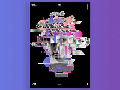 Distraction Poster #71 apollo challenge conception creation creativity design challenge geometric gradient graphic design graphic designer poster poster design process speed art