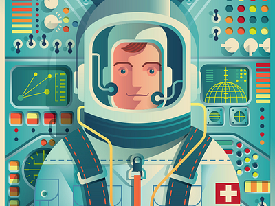 MacDonalds spaceman. astronauts character fast food macdonalds switzerland vectors