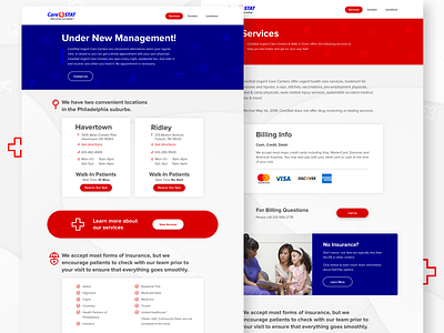 CareStat Urgent Care Website design health care location responsive ui urgent care ux web design