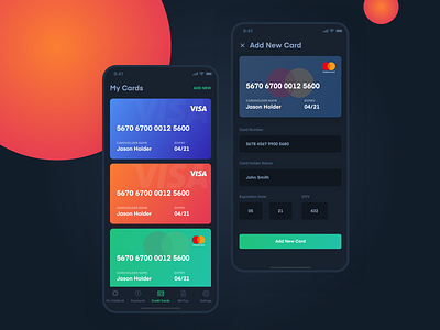 Add Credit Cards Process bank app credit card credit card design credit cards finance ios app