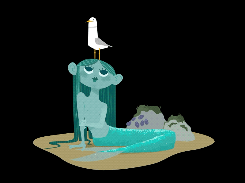 Little Mermaid after effects after effects animation animation character character design digital painting illustration mermaid photoshop