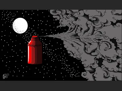 space graffiti animation art branding clouds design focus icon identity illustration ink logo moon red space stars tattoo wave web website