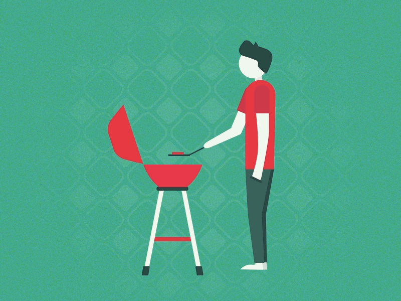Grilling season 2d adamosvald adobe adobe aftereffects aftereffects animated animation animation 2d animator character design designer illustration mograph motion motion designer motiondesign motiongraphics render vector