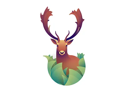 Deer Series - Fallow Deer adobe animal animal art deer deers fallow illustration illustrator series vector illustration