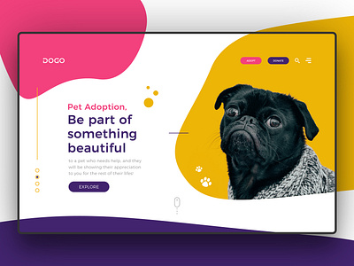 Pet Adopt Web UI adobe adobe illustrator design dog pet adoption sketchapp ui web