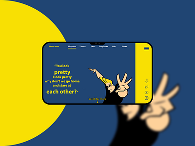 Johnny Bravo Website Design design landing landing page minimal ui uiux ux web webdesign website