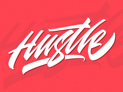 Hustle Lettering architaste art artwork brushpen calligraphy custom lettering design graphic design hand lettering hand made font handlettering hustle letter lettering logo logotype print t shirt print typography vector