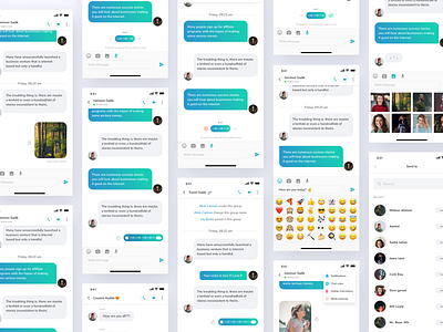 Flutter Messaging App UI Kit android application chat app chat bot clean dashboard dashoboard design dribbble gradient illustration ios iphone messaging app mobile social app statistics ui ui kit web