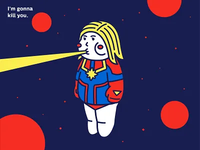 Captain Cheeky captain marvel character character design cute graphic design illustration marvel superhero