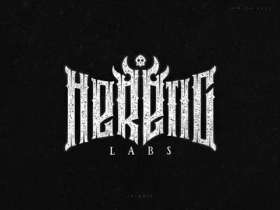 Heretic clothing design game heretic high style lettering logo logotype music skull tshirt typography wiktor ares вязь