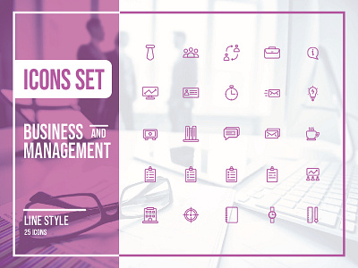 Icon Set - Business And Management icon icon app icon set icon sets icons icons pack icons set line icons system icon ui ux design ui design ui icon user interface user interface design