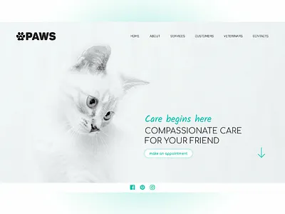 Paws Landing page 003 dailyui dailyui003