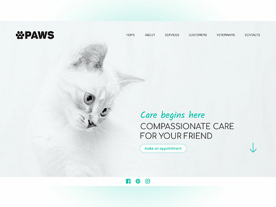 Paws Landing page 003 dailyui dailyui003