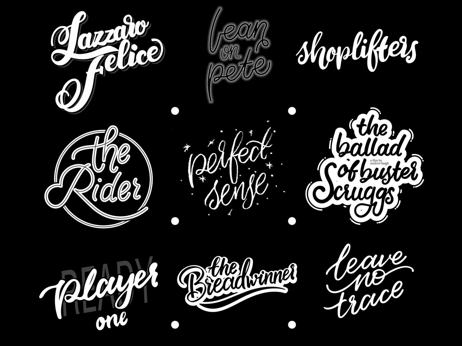 movie title calligraph design illustration