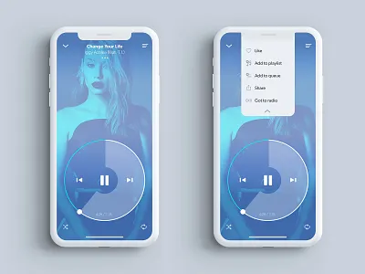 Track Context Menu adobexd audible audio audio app audio book audio player design entertainment entetraining hadzhiev ios mobileapp player primedivision sevilaxiom spotify strahil ux xd