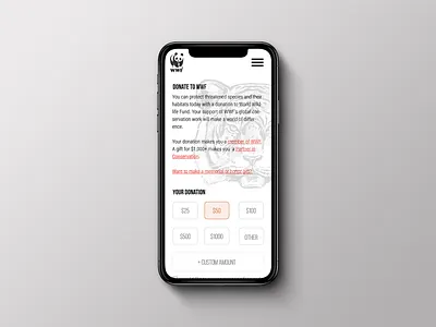WWF donation oage 001 dailyui dailyui001 debut design firstshot hellodribbble invitation ui ux