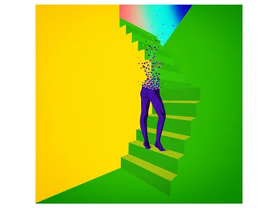 Digital illustration color digital gradients humans illustration surrealism