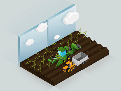 harvest process animaiton desiginspiration design growing harvest illustration infografia infografía isometric animation isometric art ui ux web