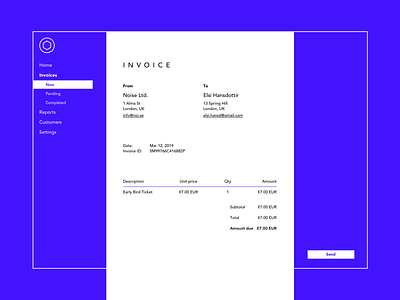 Invoice #dailyui 046 046 dailyui invoice ui