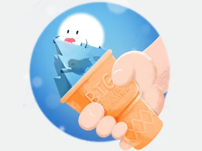 big summer is coming design illustration