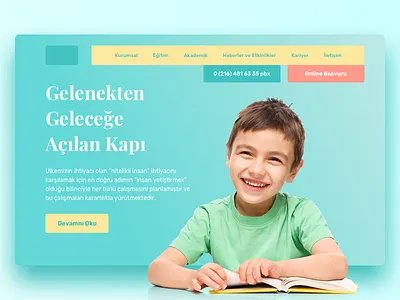 Çamlıca College design homepage landing landingpage onepage page responsive ui ux web