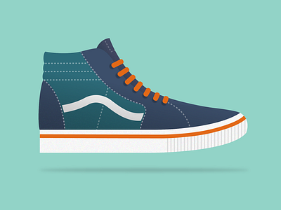 Vans Sk8 Hi Sneaker Illustration illustration illustrator shoes sneaker vans