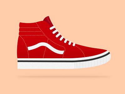 Vans Sk8 Hi Sneaker Illustration illustration shoe sketch vans