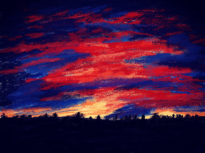 Sunset illustration sunset