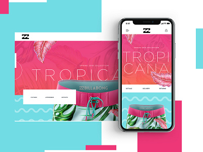 Billabong Website Design Concept billabong branding creative design graphic desgin mobile design mockup design product design surf typogaphy ui web web design