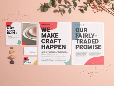 Trade Collectif art direction b2b blocks branding branding agency branding design design graphic design lines logo logo design natural photography photography branding pink plants salmon shapes typography vector