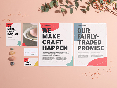 Trade Collectif art direction b2b blocks branding branding agency branding design design graphic design lines logo logo design natural photography photography branding pink plants salmon shapes typography vector