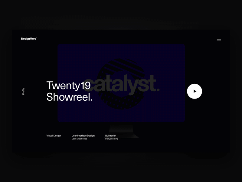 Web Showreel black digital portfolio showreel website website animation white