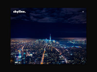 Day 54: Skyline Website clean daily design design graphic design graphicdesign illustration interface landing page landingpage minimal uidesign web design