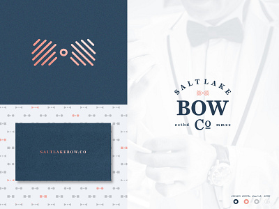 Salt Lake Bow pt II agrib anthony anthony gribben badge badge logo bow bow tie bow tie bowtie branding business card business card design design fashion geometric line art logo pattern salt lake salt lake city