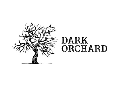 Dark Orchard ai brand and identity branding design drawing icon illustration logo typography vector