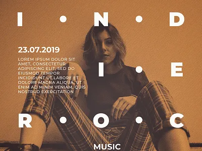 Indie Flyer / Poster 27 alternative band branding design flyer grunge illustration indie logo music party poster print psd retro rock typography vector vintage week