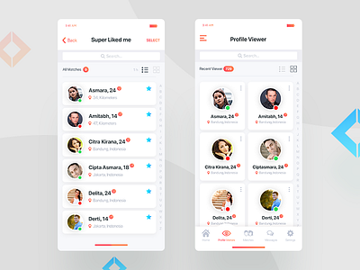 Dating app app app design category app chat dating design design app design uiux feed app homage home screen liked me list profile login mobile design ui ux viewer