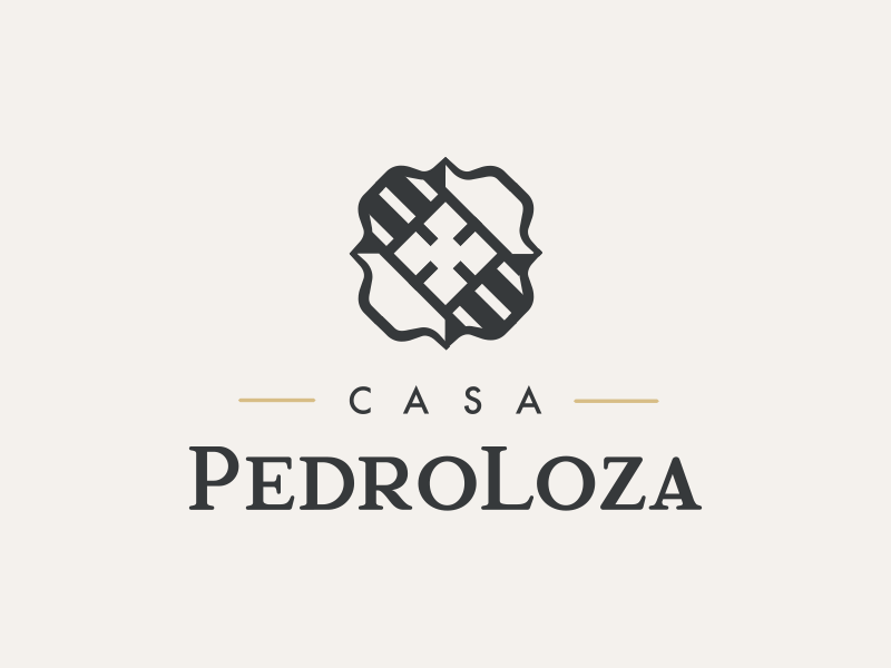 Casa Pedro Loza logo animation branding cross heraldry logo shield